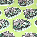 Unplug in Nature Vinyl Sticker